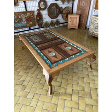 Ahşabın Ruhu Ahşap Oyma Lükens Ayak Orta Sehpa