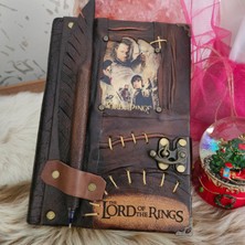Legend Deri Yüzüklerin Efendisi El Yapımı Hakiki Deri Şamua Kağıt Eskitme Hediyelik Anı Günlük Ajanda A5 Defter