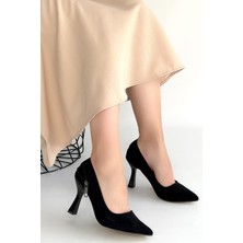 Shoegar Retta Siyah Süet Topuklu Ayakkabı