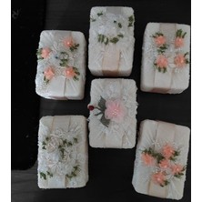 Es Dekor Özel Tasarım Işlemeli El Yapım Süs Sabun Büyük 9X5X3CM Rastgele 1 Adet