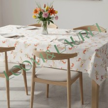 Loom & Laurel Baskılı Yıkanabilir Masa Örtüsü Mutfak Bahçe Piknik Masa Örtüsü