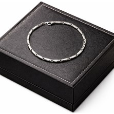 Asmentum 316L Paslanmaz Çelik Erkek Figaro Zincir Bileklik