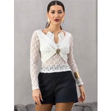 Damla Yaka Gold Detay Bluz