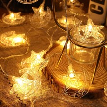 SHC4200 20 LED 2 Kademeli Ay Yıldız Pilli LED Işık