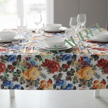 LOOM & LAUREL Yüksek Kaliteli Baskılı Yıkanabilir Mutfak Bahçe Piknik Masa Örtüsü