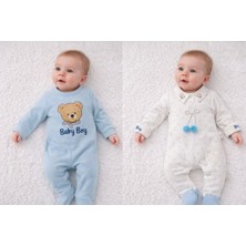 My Baby Kumsal CAYZEN Erkek Bebek Şapkalı 2 Adet Şık Kombin Tulum 3 - 6 ay 1097
