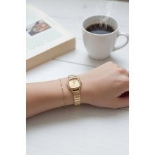 Milabella Michigan Gold Rengi Kare Kadın Kol Saati