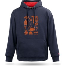 Tarrzzcom Unisex Kampçı Tasarım Kapşonlu Sweathirt %100 Pamuk 3 Iplik Kanguru Cepli Hoodie