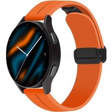 Samsung Galaxy Watch 7 / 6 / 5 / 4 Fe 40MM-44MM, Watch 6 Classic 43MM-47MM, Watch 5 Pro 45MM Uyumlu Manyetik Silikon Kordon – Magnetic Spor Kayış, Güçlü Mıknatıslı Premium Tasarım