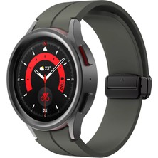 Samsung Galaxy Watch 7 / 6 / 5 / 4 Fe 40MM-44MM, Watch 6 Classic 43MM-47MM, Watch 5 Pro 45MM Uyumlu Manyetik Silikon Kordon – Magnetic Spor Kayış, Güçlü Mıknatıslı Premium Tasarım