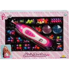 LunaDefano Kız Çocuk Saç Boncuk Makinesi Saç Tasarım Seti Renkli Boncuklu 3+