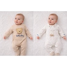 My Baby Kumsal CAYZEN Erkek Bebek Şapkalı 2 Adet Şık Kombin Tulum 3 - 6 ay  1097