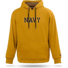 Tarrzzcom Unisex Denizci Tasarım Kapşonlu Sweathirt %100 Pamuk 3 Iplik Kanguru Cepli Hoodie
