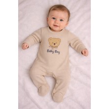 My Baby Kumsal CAYZEN Erkek Bebek Şapkalı Tulum 2li Set 0 - 3 ay 1097