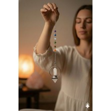 Kristal Kuvars Doğal Taş Pandül- Enerji Çalışmalarına Özel