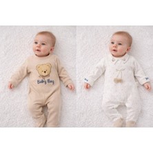 My Baby Kumsal CAYZEN Erkek Bebek Şapkalı 2 Adet Şık Kombin Tulum 3 - 6 ay 1097