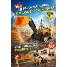 Aksoy Toys 38 Parça Iş Makinesi Araçları Kendin Yap Boz Yapım Seti