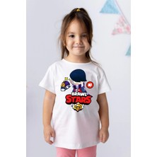 Glam Love Bisiklet Yaka Kısa Kol Baskılı Çocuk T-Shirt - Beyaz