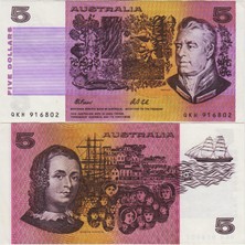Banknoting Avustralya 5 Dolar 1991 Çok Çok Temiz+