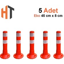Hayat Trafik 5'li Delinatör Seti 45 x 8 cm ,Eko Esnek Duba