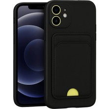  iPhone 11 Kılıf Kelvin Kartvizitli Silikon - Siyah Nemere