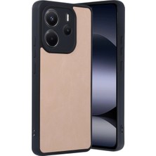 Epilons Redmi Note 14 4g Kılıf Aras Deri Kapak - Pudra