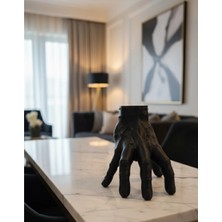 Femina Trendy 3D Siyah El Heykeli 17X16 cm Raf ve Masa Üstü Dekor