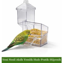 Dalipet Yeni Nesil Lüks Akıllı Kuş Yemliği Yedek Hazneli Hijyenik Pratik Kuş Yemliği