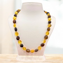 Doğaltaş Yosun Fosilli Kehribar Taşı Kolye (Sertifikalı Özel Seri)