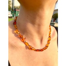 Doğaltaş Damla Kehribar Kolye (Sertifikalı Özel Seri)