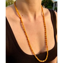 Doğaltaş Damla Kehribar Kolye (Sertifikalı Özel Seri)