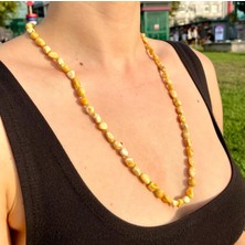 Doğaltaş Damla Kehribar Kolye (Sertifikalı Özel Seri)