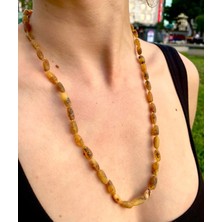 Doğaltaş Damla Kehribar Kolye (Sertifikalı Özel Seri)