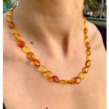 Doğaltaş Damla Kehribar Kolye (Sertifikalı Özel Seri)