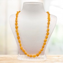 Doğaltaş Damla Kehribar Taşı Kolye (Sertifikalı Özel Seri)