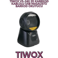 Tıwox VS-240 2d Karekod Kablolu USB Masaüstü Barkod Okuyucu