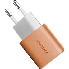 Energea Ampcharge GAN35 1 Adet 35W Type C 1 Adet 30W USB Çıkışlı Pd Pps Qc Duvar Tipi Hızlı Şarj Aleti - Turuncu