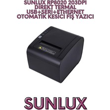 Sunlux RP8020 203DPI Direkt Termal Usb+Seri+Ethernet Otomatik Kes