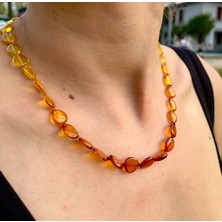 Doğaltaş Damla Kehribar Kolye (Sertifikalı Özel Seri)