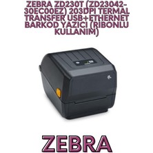 ZEBRA ZD230T (ZD23042-30EC00EZ) 203DPI TERMAL TRANSFER USB+ETHERN