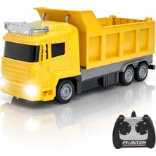 Giffy Oyuncak 27 Mhz Uzaktan Kumandalı Sarı Kamyon Şarjlı Işıklı Full Fonksiyon 1:16 Ölçek Iş Makinesi Damper Elle Hareketli