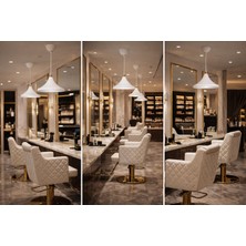 Ferisa Home Aura Tekli Beyaz Sarkıt Avize Retro Rustik Model Modern Endüstriyel Mufak Hol Cafe Salon Avize