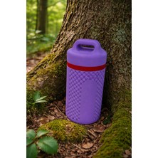 Askı Saplı, Kaymaz Dokulu, Seyahat & Outdoor Kullanım Için Kırmızı Kapsül Saklama Kabı/organik