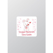 Woisco Teşekkür Etiket Sticker Paketlemeye Özel 3X3CM Parlak Beyaz Etiket T.no:5