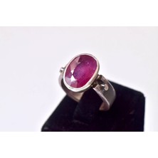 Doğaltaş Yakut Gümüş Yüzük