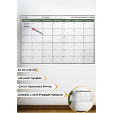 Plentiful 85 cm Kendinden Manyetik Yapışkanlı 1 Aylık Planlayıcı Sticer Duvar Takvimi