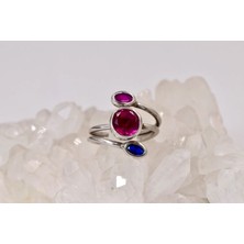 Doğaltaş Tanzanit ve Yakut Yüzük – Canlılık, Tutku ve Enerji Desteği