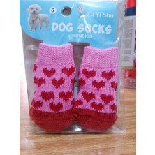 Köpek Kedi - Kaymaz Taban Örgülü & Evcil Hayvan Ayak Çorabı S Beden