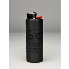 FunkyFlame V Mask Tasarım   Çakmak – (Çakmak Dahil )Siyah Özel Seri | Hediyelik Konsept