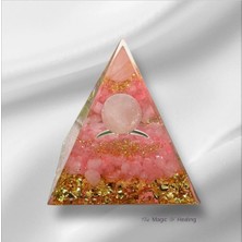 Zodyak Doğal Taş Orgon Piramit 7cm Pembe Kuvars